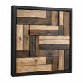 Quadro da parete 60 x 60 cm in legno marrone e nero stile rustico